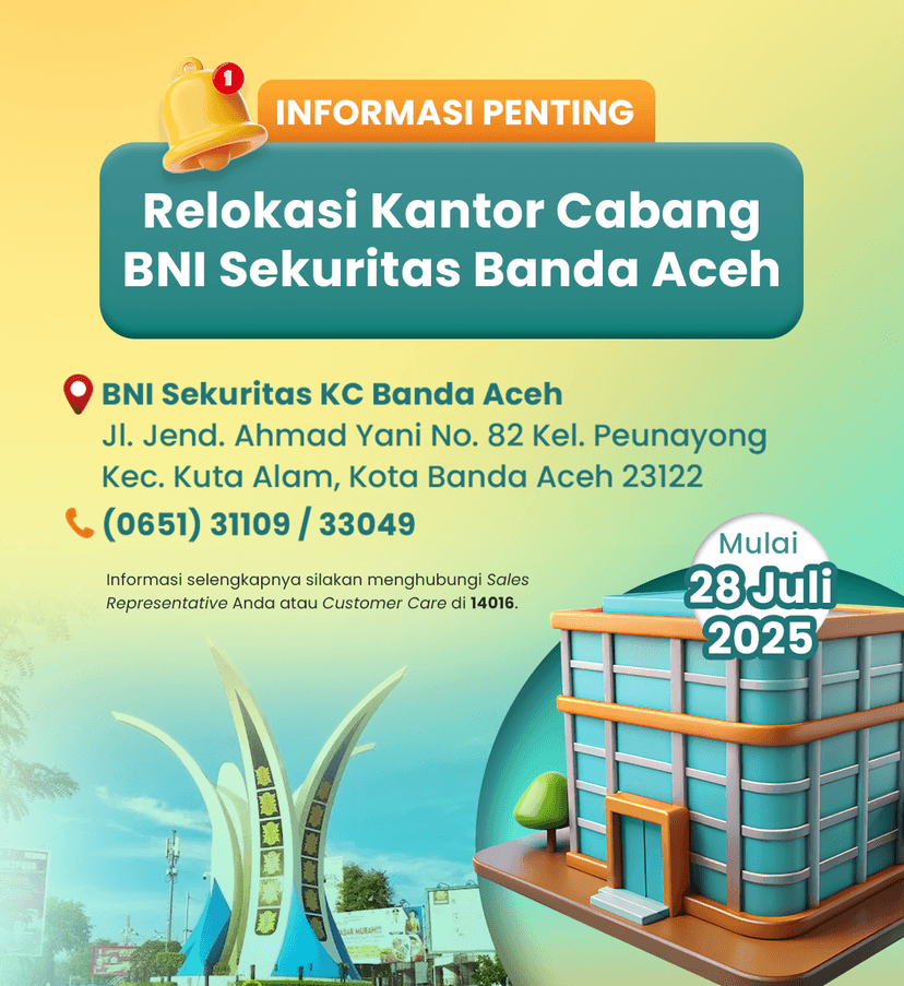 Relokasi BNI Sekuritas Cabang Banda Aceh