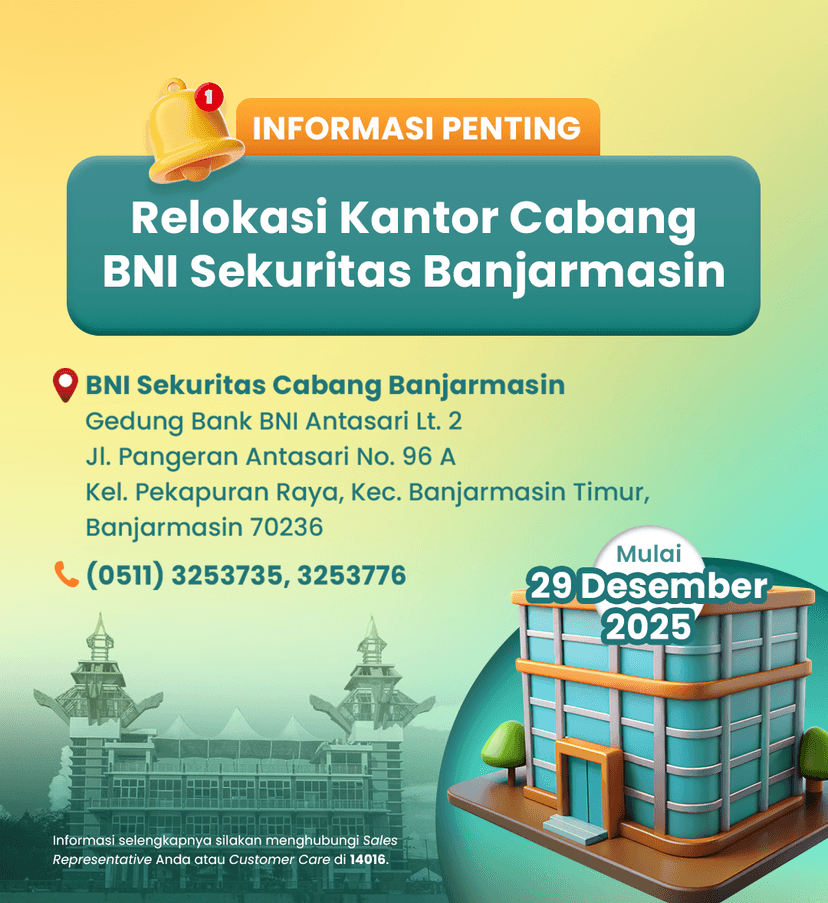 Relokasi BNI Sekuritas Cabang Banjarmasin